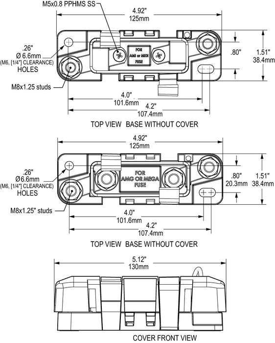 Blue Sea MEGA / AMG Safety Fuse Block