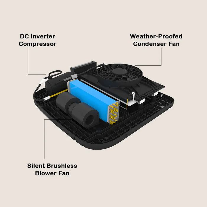 VELIT 2000R - 12V / 24V / 48V - Rooftop Air Conditioner