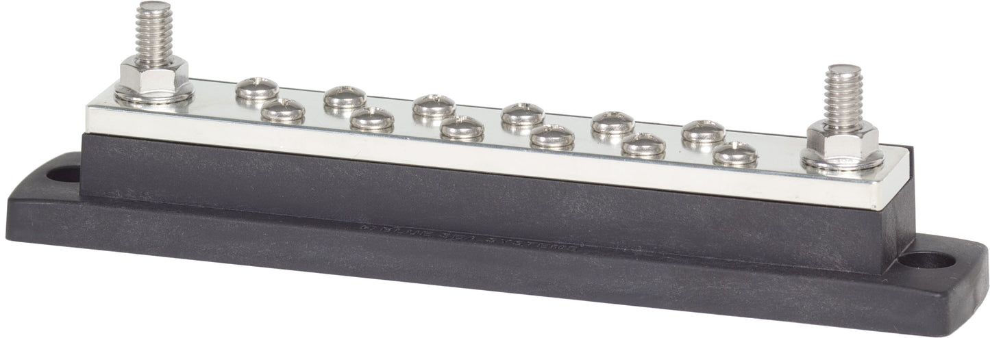 Blue Sea MaxiBus 250A BusBar - Two 5/16"-18 Studs & Twelve #10-24 Screws