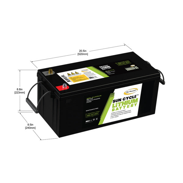 -Go Power 250Ah LiFePO4 Solar Battery - GP-LIFEPO4-250