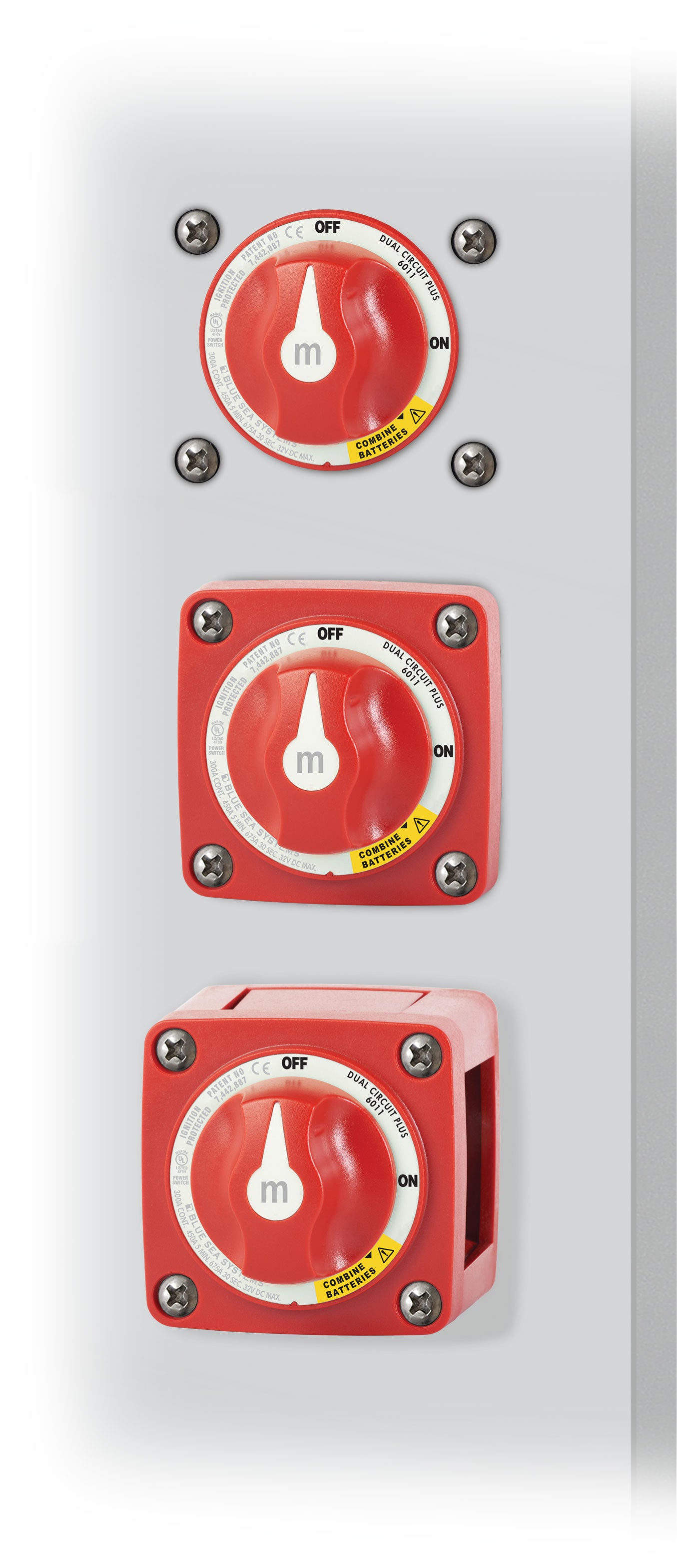 Blue Sea Mini Dual Circuit Plus Battery Switch - m-Series
