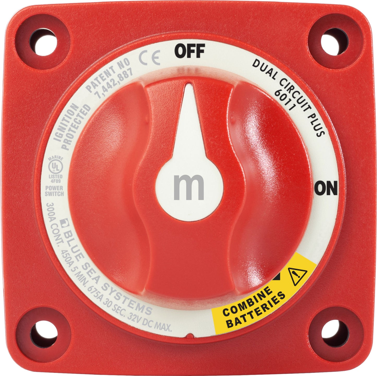 Blue Sea Mini Dual Circuit Plus Battery Switch - m-Series