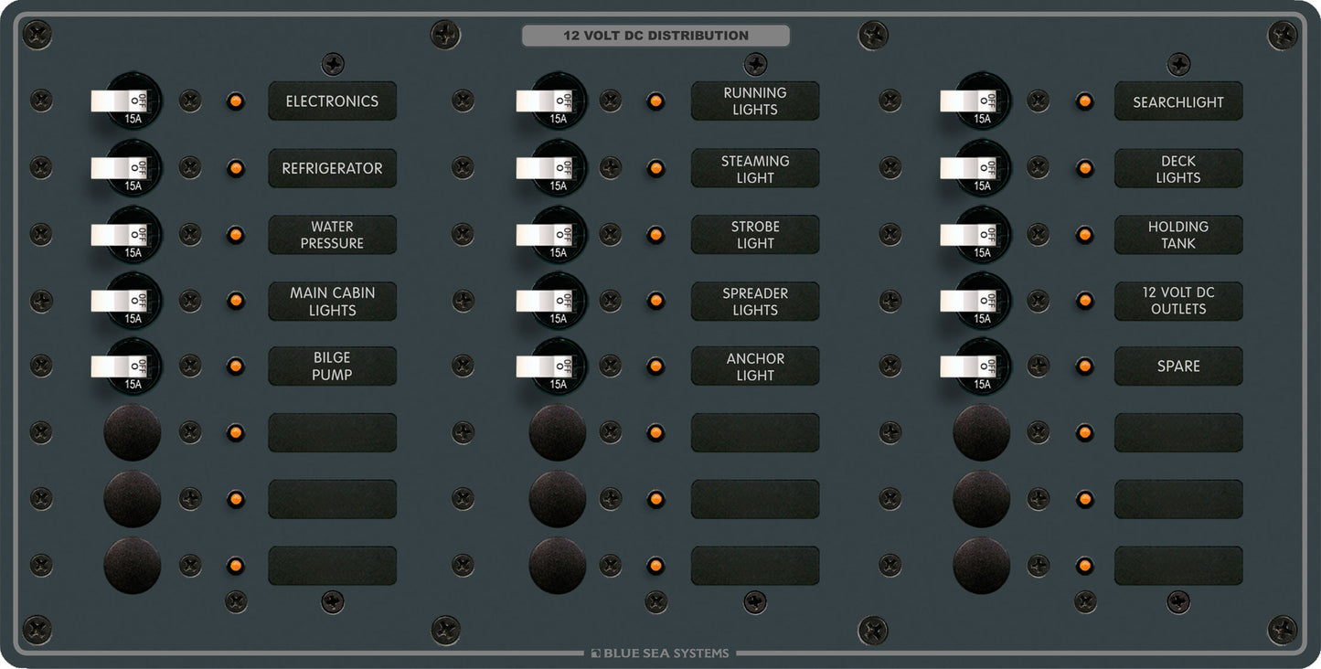 Blue Sea DC Circuit Breaker Panel - 24 Positions