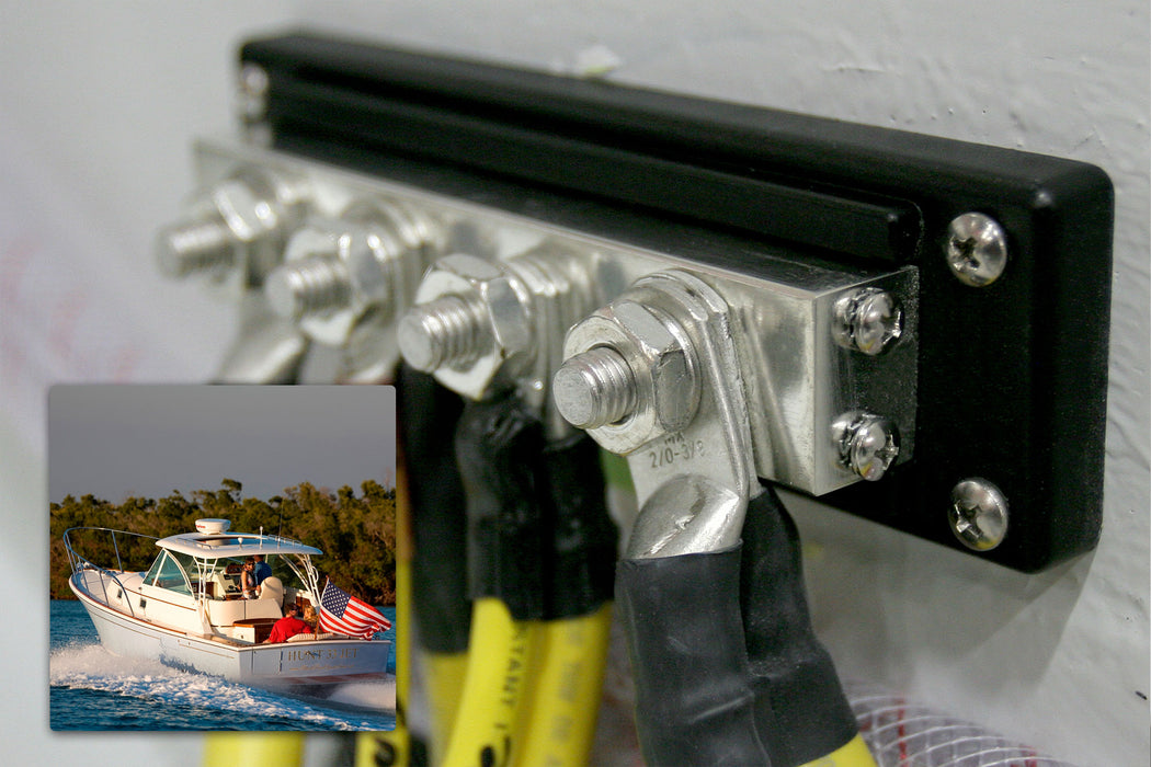 Blue Sea PowerBar 600A BusBar - Four 3/8"-16 Studs