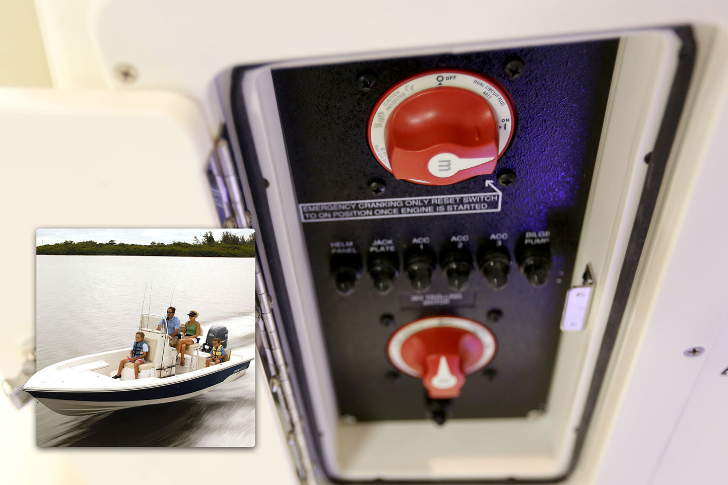Blue Sea Mini Dual Circuit Plus Battery Switch - m-Series