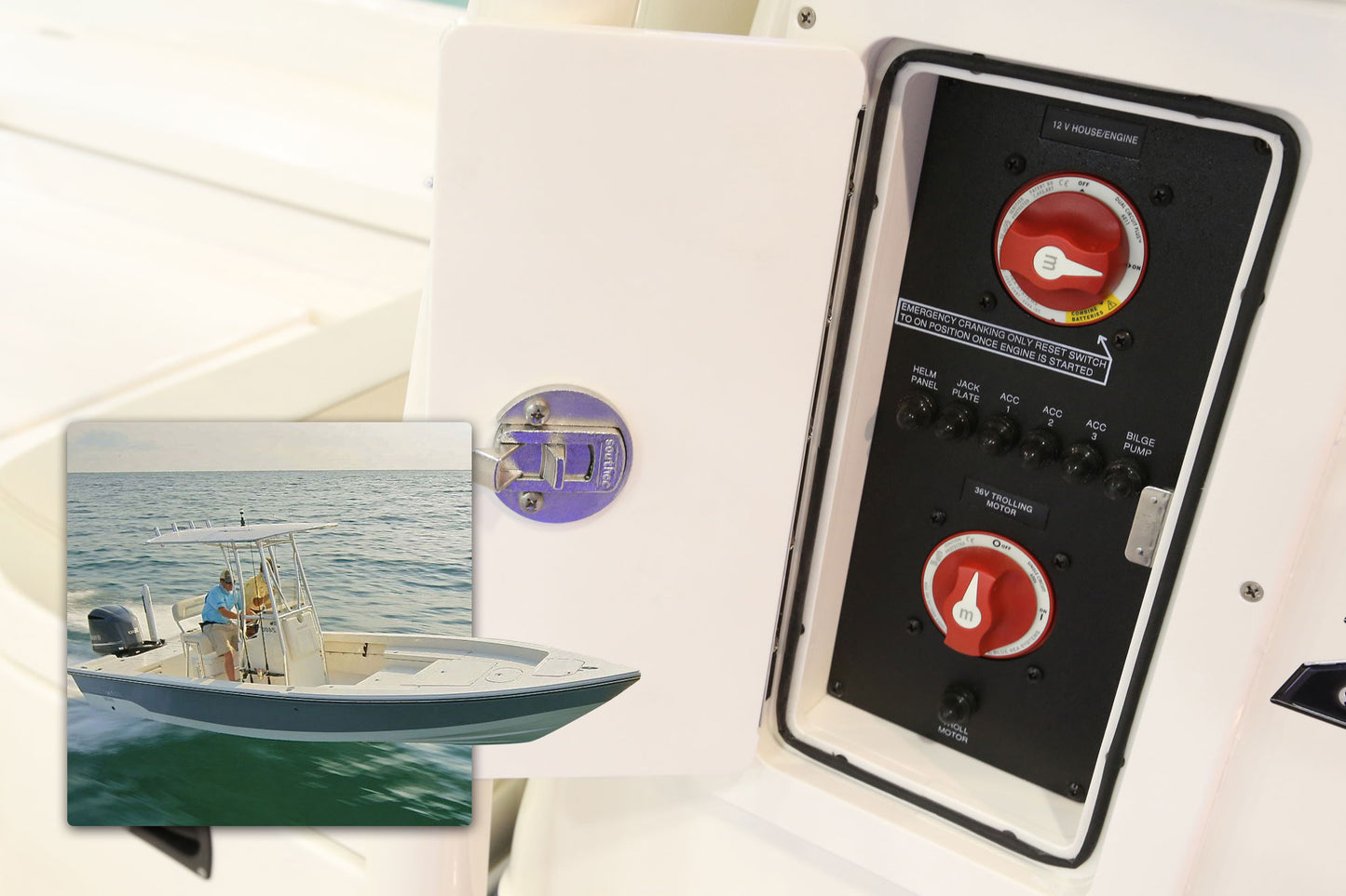 Blue Sea Mini Dual Circuit Plus Battery Switch - m-Series