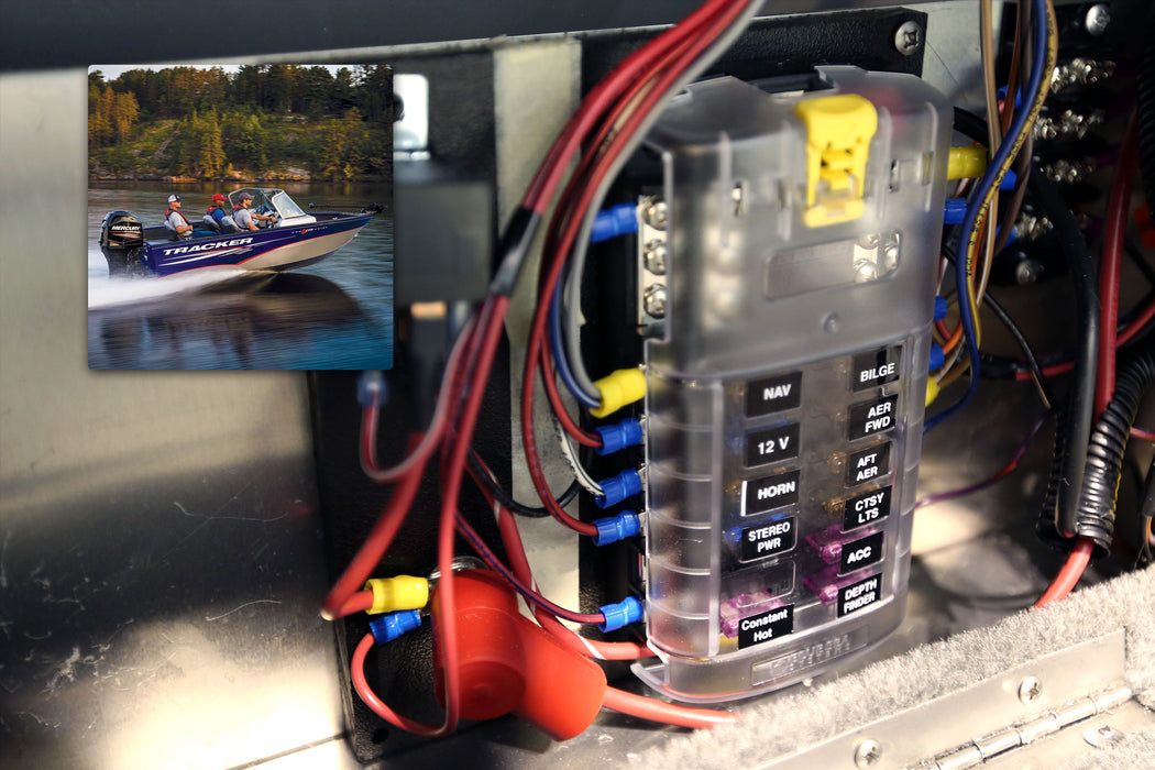 Blue Sea ST Blade Fuse Block - 12 Circuits with Negative Bus and Cover