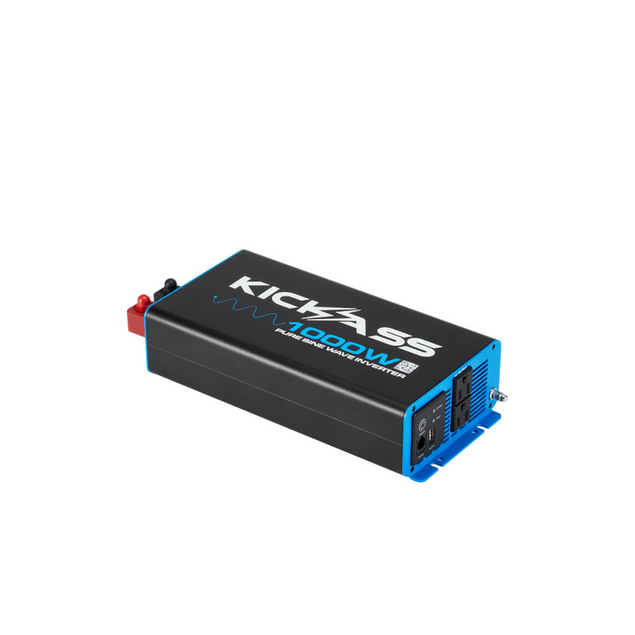 KickAss 1000W 12V to 120V Pure Sine Wave Inverter + Remote