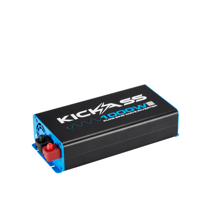 KickAss 1000W 12V to 120V Pure Sine Wave Inverter + Remote