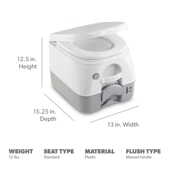 Dometic 972 Portable Toilet - 2.6 Gallon