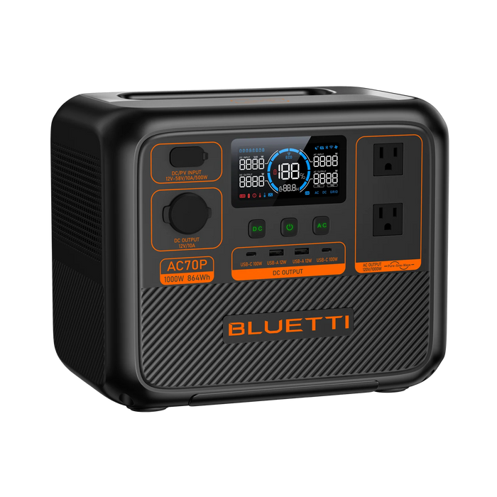 BLUETTI AC70P Portable Power Station | 1000W 864Wh