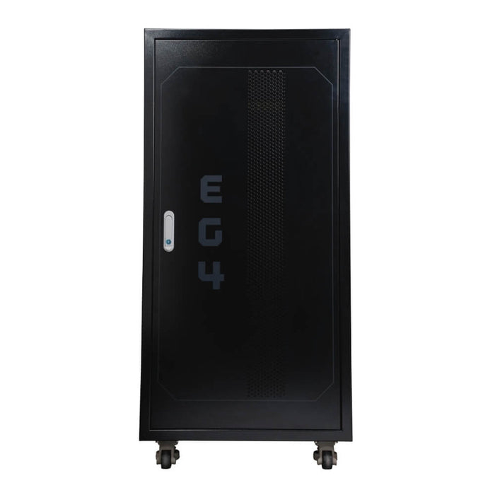 EG4 Enclosed Battery Rack | 6 Slot | Wheels Included | Bus Bar Covers | Welded (Grey)