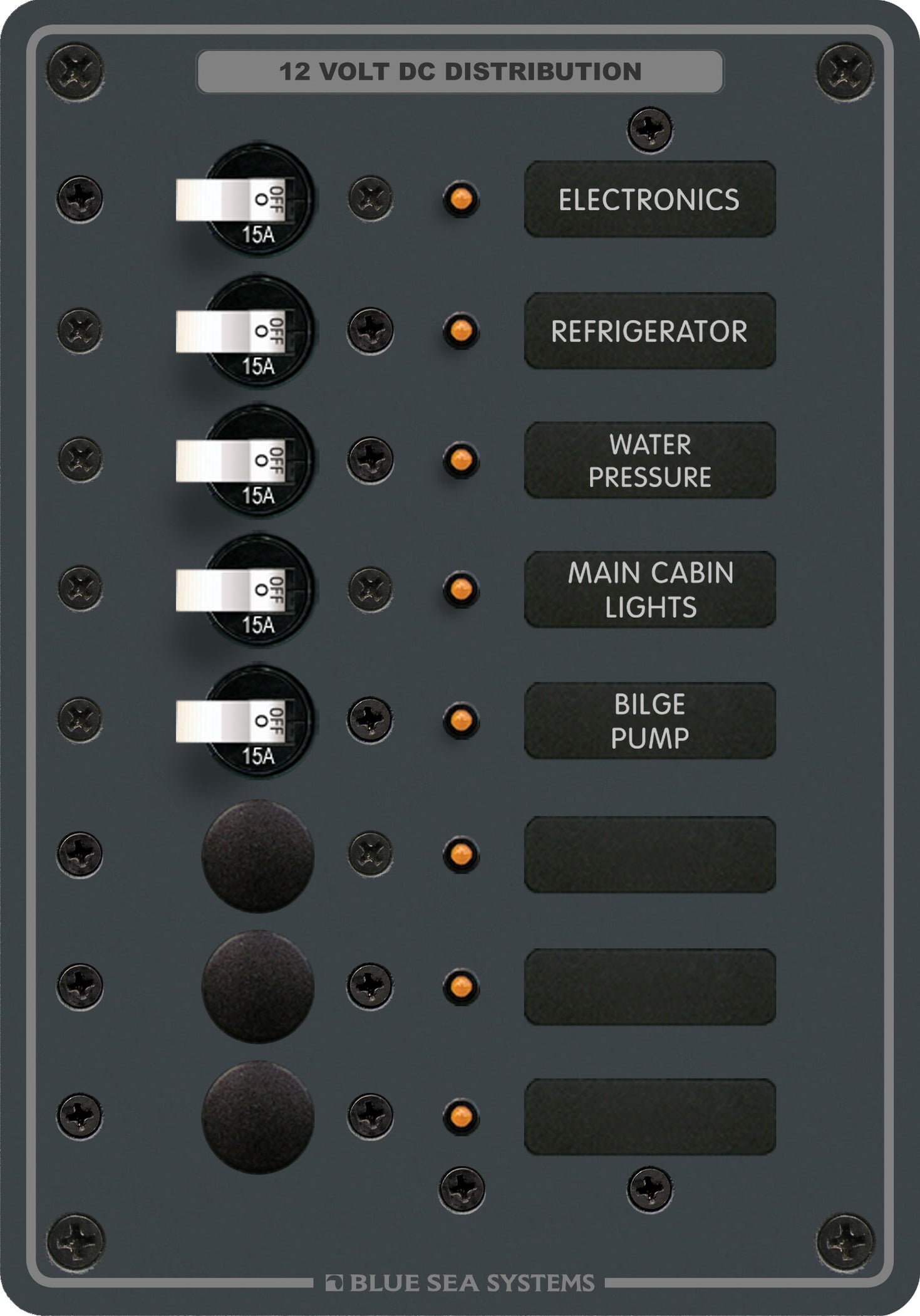 Blue Sea DC Circuit Breaker Panel - 8 Positions — Upfitters
