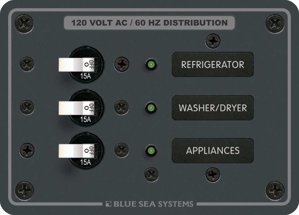 Blue Sea 120V AC Circuit Breaker Panel - 3 Position