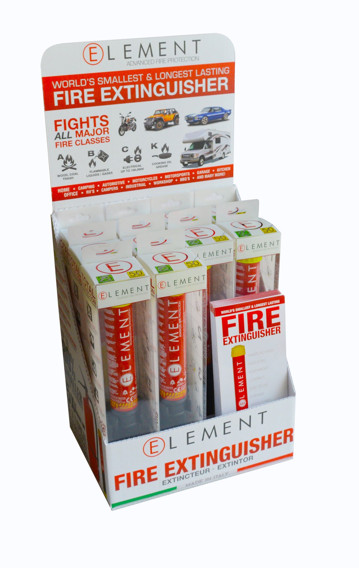 Element POP Display w/ Ten E50 Fire Extinguishers — Upfitters